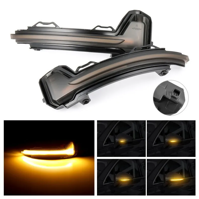 2 шт. динамический сигнал рулевого управления светодиодное зеркало заднего вида