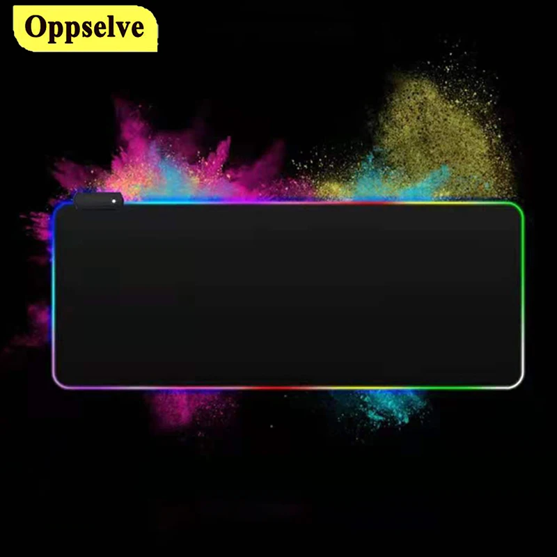

RGB Mouse Pad Gaming Mouse Pad Computer Large Mousepad Backlit Super Cool Mouse Pad LED Gamer Mause Carpet Desk Mat For LOL Dota