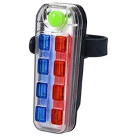 bike taillight led ultra bright bike warning light colorful bicycle brake rear light for cycling climbing rescue signal
