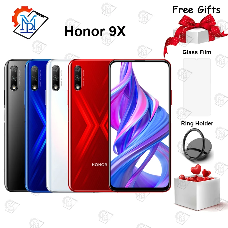 Оригинальный Honor 9X мобильный телефон 6 59 дюймов FHD Full Экран 4 Гб 64 128 48MP две камеры