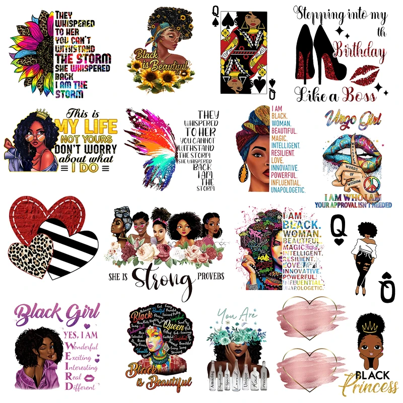 

Nicediy Butterfly/Letter Iron On Transfer Patch Applique Diy Washable T-Shirt Clothes Sticker Beautiful Girl Heat Transfer Vinyl