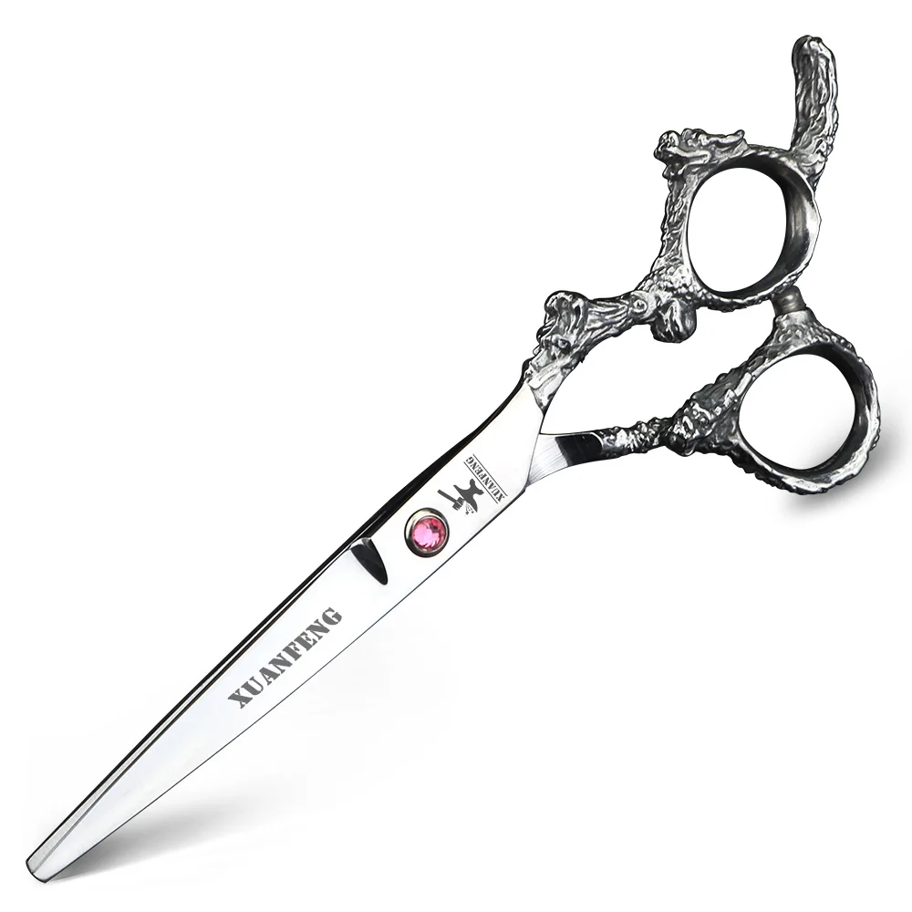 XUAN FENG 5 дюйма 6 дюймов ножницы для волос с черным драконом Япония 440C стальные