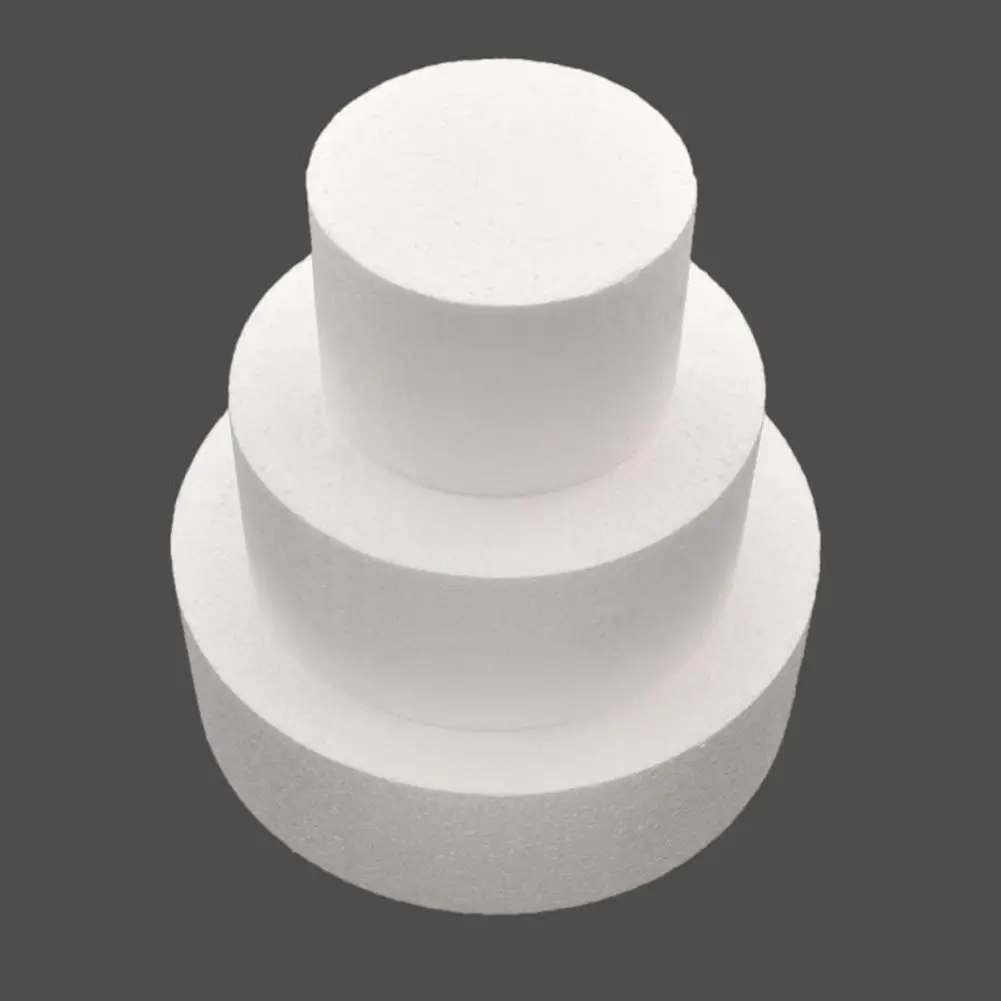 

4/6/8inch Round Styrofoam Foam Cake Dummy Flower Decor Practice Model Dummy Flower Decor Model
