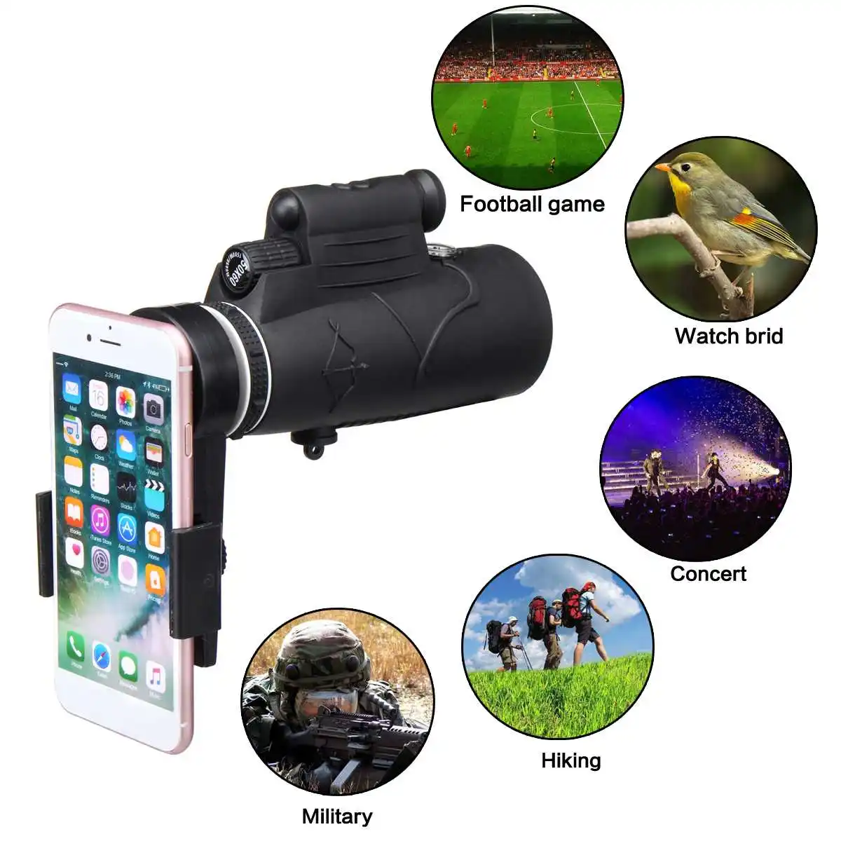 Экстра длинный 30000 м компас фонарик инфракрасный дальномер телескоп 50x черный