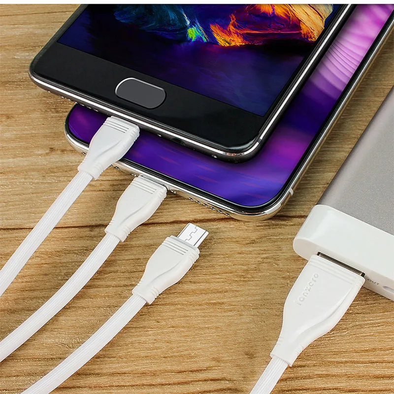 3 в 1 USB кабель для мобильного телефона Micro usb type C зарядное устройство Android iOS мульти