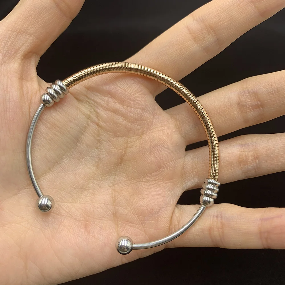 Регулируемые браслеты-манжеты Сетчатые эластичные браслеты из нержавеющей