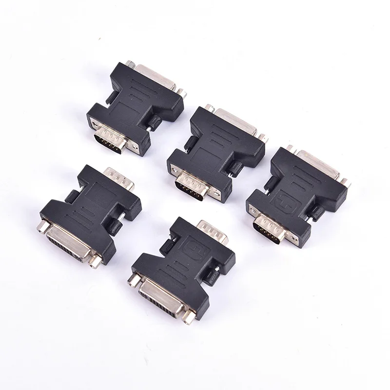 1 шт. DVI VGA адаптер папа 24 + 5 Pin Женский конвертер для компьютера ноутбука|Кабели VGA| |