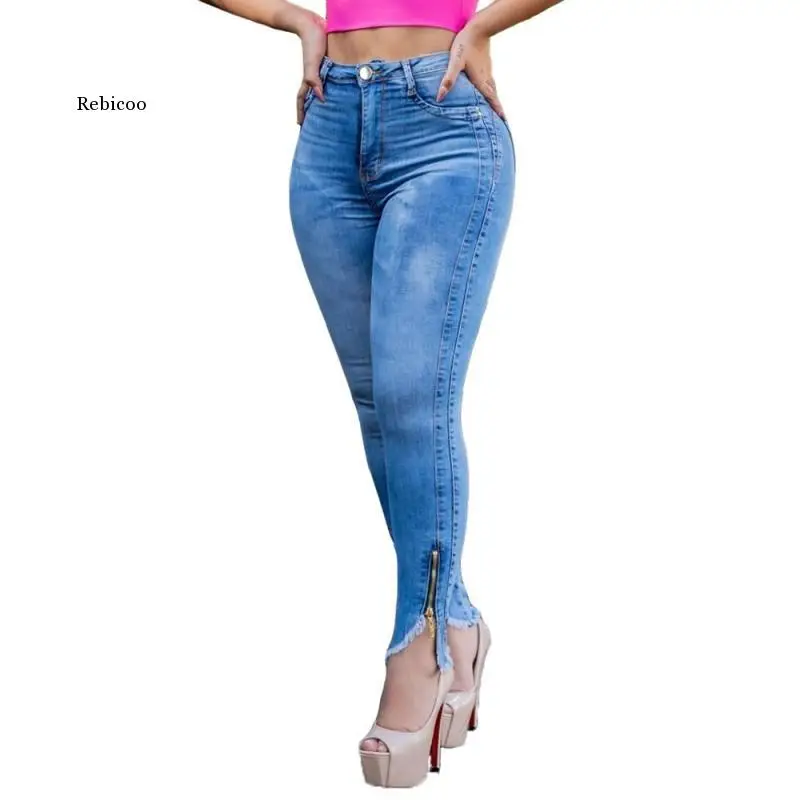

Women's Tight Jeans Feminine Slim Stretch Zipper Ladies Pencil Denim Shorts Boyfriend Women's Jeans