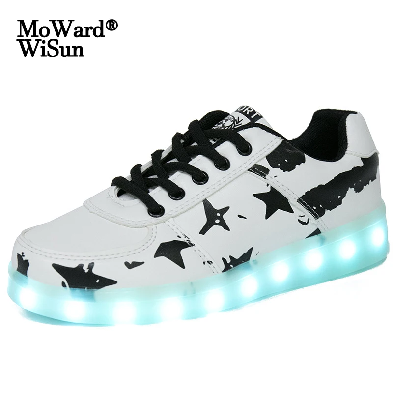 

Size 30-44 Glowing Sneakers for Kids & Adult LED Shoes with Lighted up Sole LED Slipper for Children Boys Girls Luminous Shoes