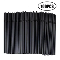 100pcs black cocktail straws disposable drinking straw plastic for party bar cocktail accessories mini short cocktail straws