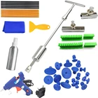 Набор инструментов для ремонта вмятин, маленький красный Т-образный вытяжной молоток для моста с золотым подъемником, без покраски