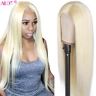 Парик из 613 человеческих волос на сетке, парик из 150% бразильских прямых волос плотностью 613, парик без клея на сетке 13x1, парик из светлых человеческих волос на сетке спереди, Remy