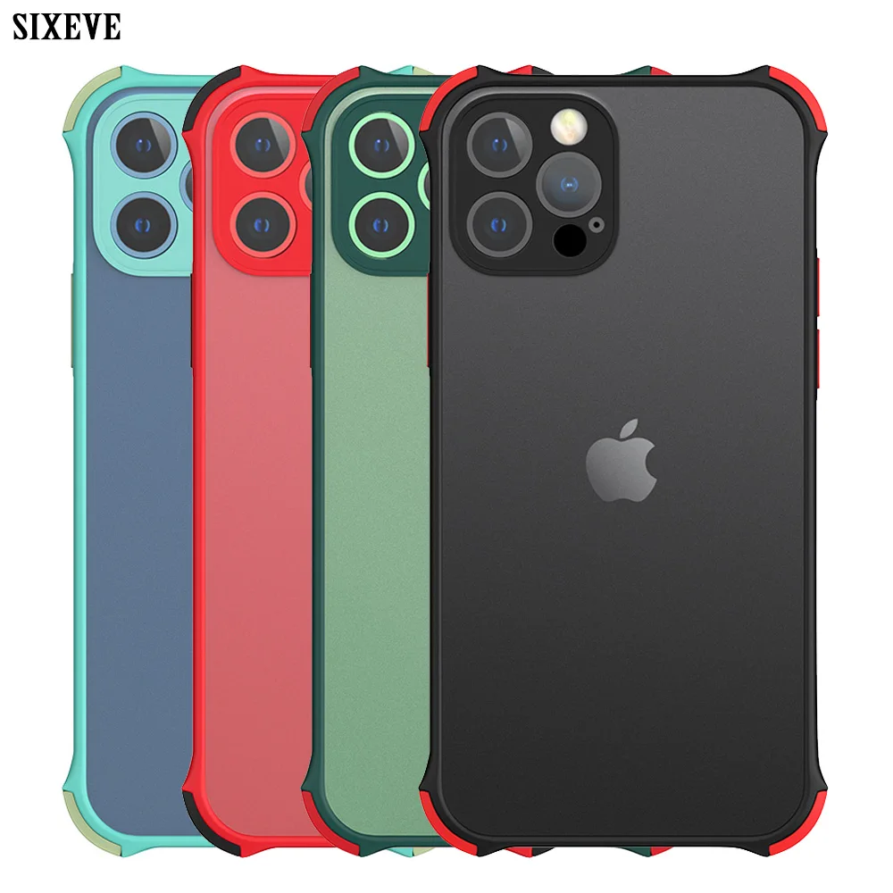 Суперударопрочный чехол для iPhone 12 11 Pro X XS Max 6 7 8 Plus прозрачный бронированный