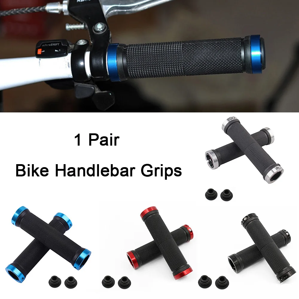 

2pcs/1 Pair Mountain Road Cycling Bike Bicycle MTB Handlebar Cover Grips Smooth Soft Rubber Anti-slip Handle Grip Lock Bar End