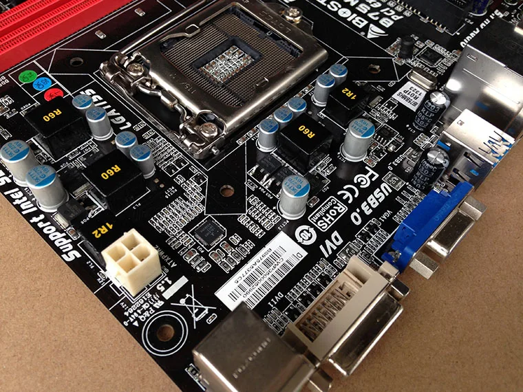 Б/у BIOSTAR B75MU3B оригинальная б/у настольная Материнская плата Intel B75 LGA 1155 DDR3 16 Гб SATA3