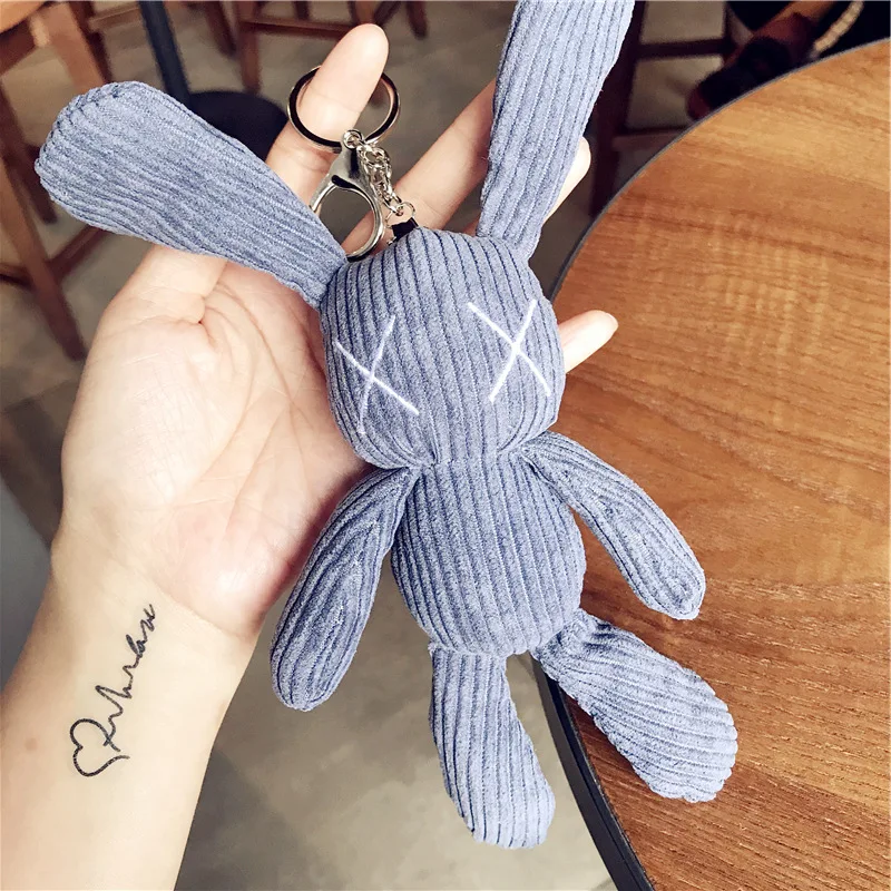 

INS Cute Plush Puppets Keyrings Lovely Popular Plush Toys Keychains Simple And Stylish Red Rabbit Key Chain Wholesale