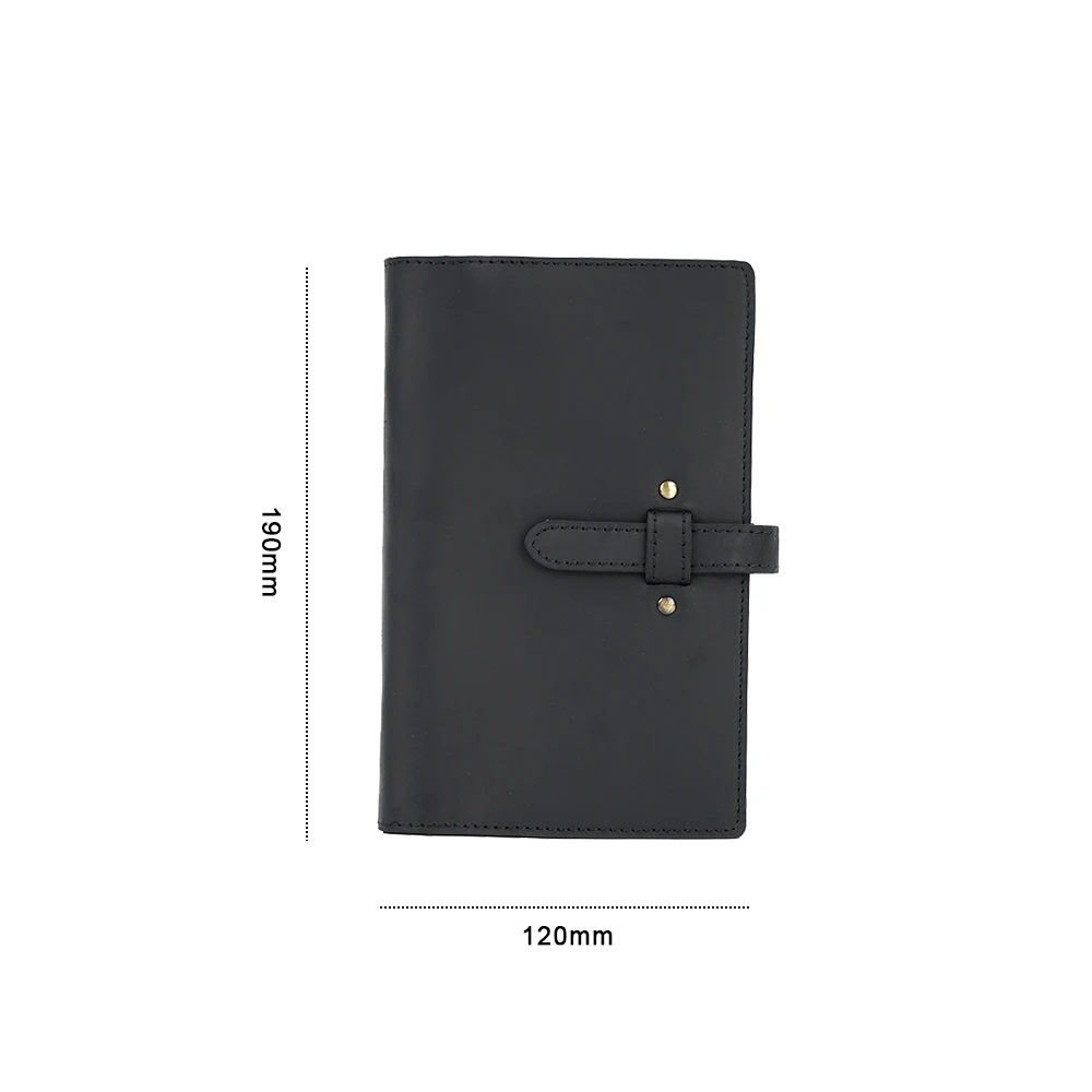 Black Personal A6 Handnote, винтажный блокнот из натуральной кожи, А5, личный А6, А7, Дневник для путешествий, дневник, планировщик, блокнот, для школы, подарок на день рождения - Цвет: Black Personal A6