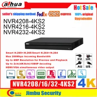 dahua nvr 4k 8ch 16ch32ch nvr4208 4ks2 nvr4216 4ks2l nvr4232 4ks2 h 265h 264 up to 8mp resolution for preview and playback