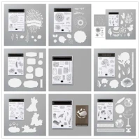 metal cutting dies and clear stamps stencil for scrapbooking album decoration craft die cut for card making stamp and dies 2020