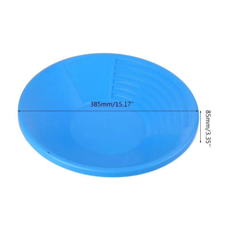 

15\" Plastic Gold Pan Gold Basin For Sand Mud Mineral Processing Tools T8WE