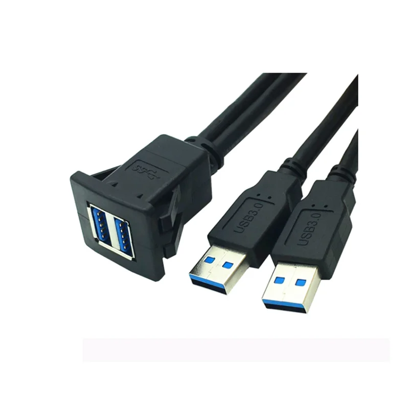 2M Waterproof USB 3.0 Extension Cable with Dual Ports for Car, Motorcycle, Marine Dashboard Description Image.This Product Can Be Found With The Tag Names Computer Cables Connecting, Computer Peripherals, Embedded usb extension adapter, PC Hardware Cables Adapters