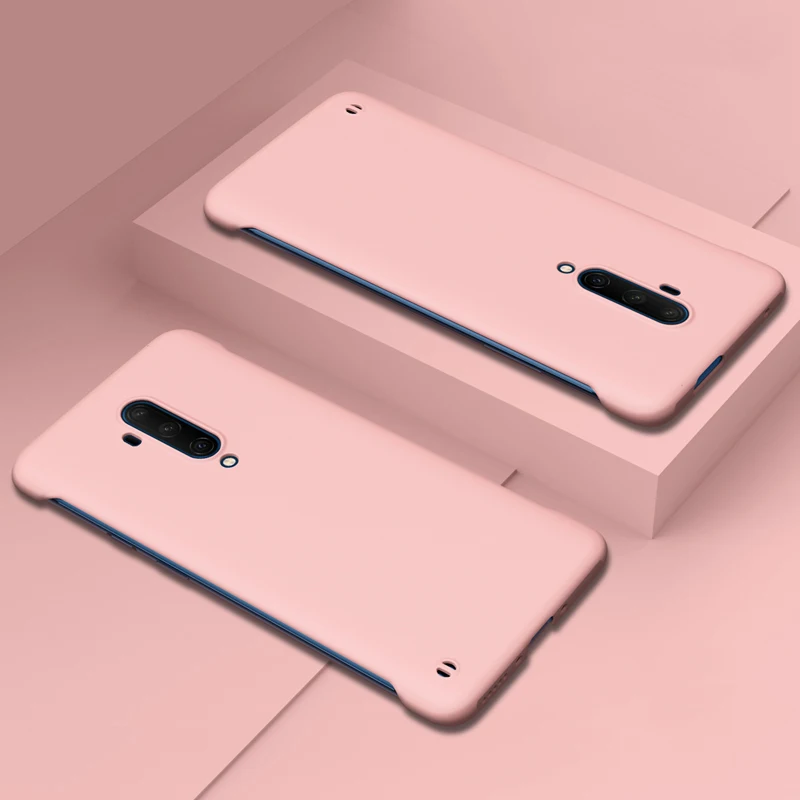 Розовый Frameless Case For Oneplus 7T Pro 7 Pro 6T Case Ultra-thin Matte PC Shockproof Back Cover For One plus 7 Oneplus 7Pro 7 Pro Case - Цвет: Розовый