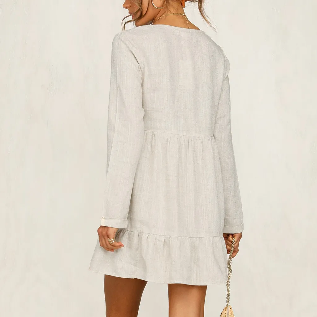 Женское шифоновое мини-платье с длинным рукавом вечерние платья v-образным