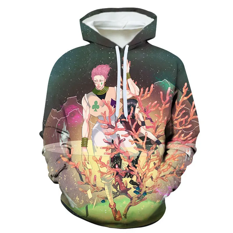 

Новинка, толстовка в стиле Харадзюку С 3D изображением Hisoka, худи в стиле охотника, уличная одежда, пуловеры с капюшоном в стиле хип-хоп, модные...