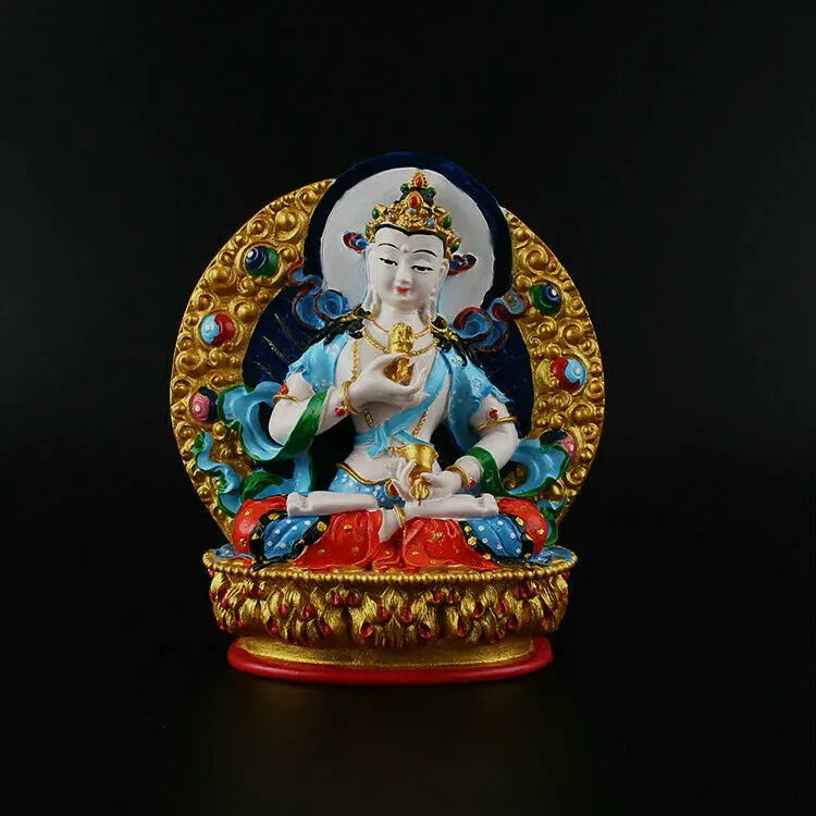 4 5 дюймов китайская смола ручной рисунок Vajrasattva богиня Kwan-yin статуя Гуань Инь | Дом