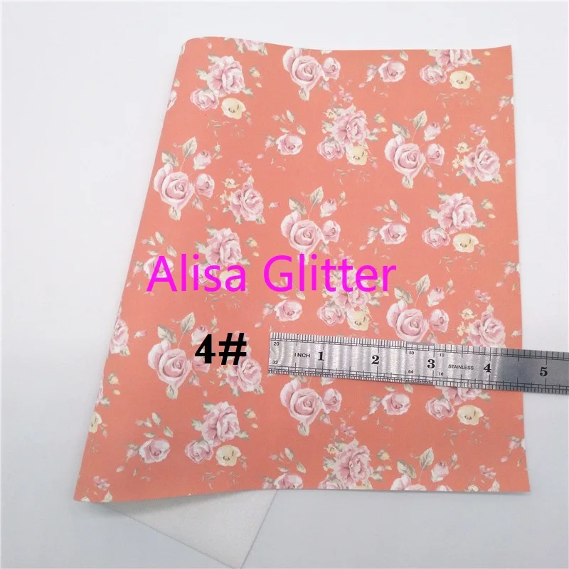 1 шт. A4 Размер 21х29см Алиса блестящая персиковая ткань цветы искусственная кожа