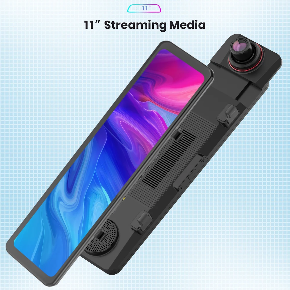 Автомобильный видеорегистратор 11 дюймов 4G Android 8 1 тройной экран 2 ГБ + 32 GPS |