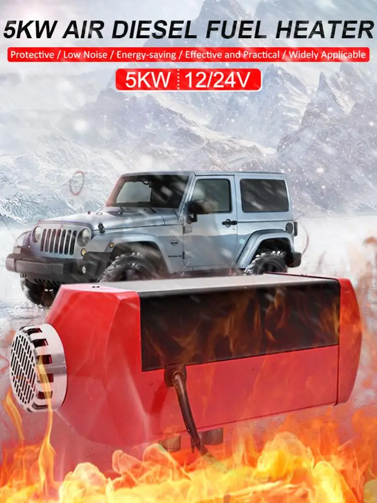 5 кВт автомобильный обогреватель 12V24V воздушный Дизель Нагреватель металлический автомобильный стояночный обогреватель охлаждающий ЖК-монитор для жилой автофургон прицеп Грузовик Лодка нагреватель