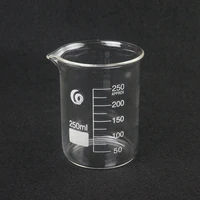 250ml chemistry laboratory transparent borosilicate glass beaker school study laboratory supplies