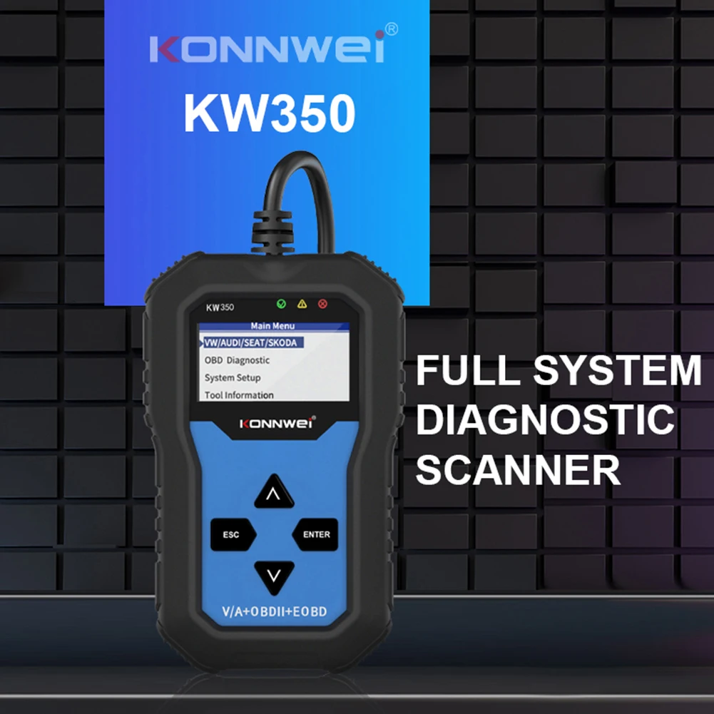 

KONNWEI KW350 Professional OBD2 Scanner Auto Code Reader for VW/Audi/Skoda/Seat Diagnostic Check Engine Light Scan Tool