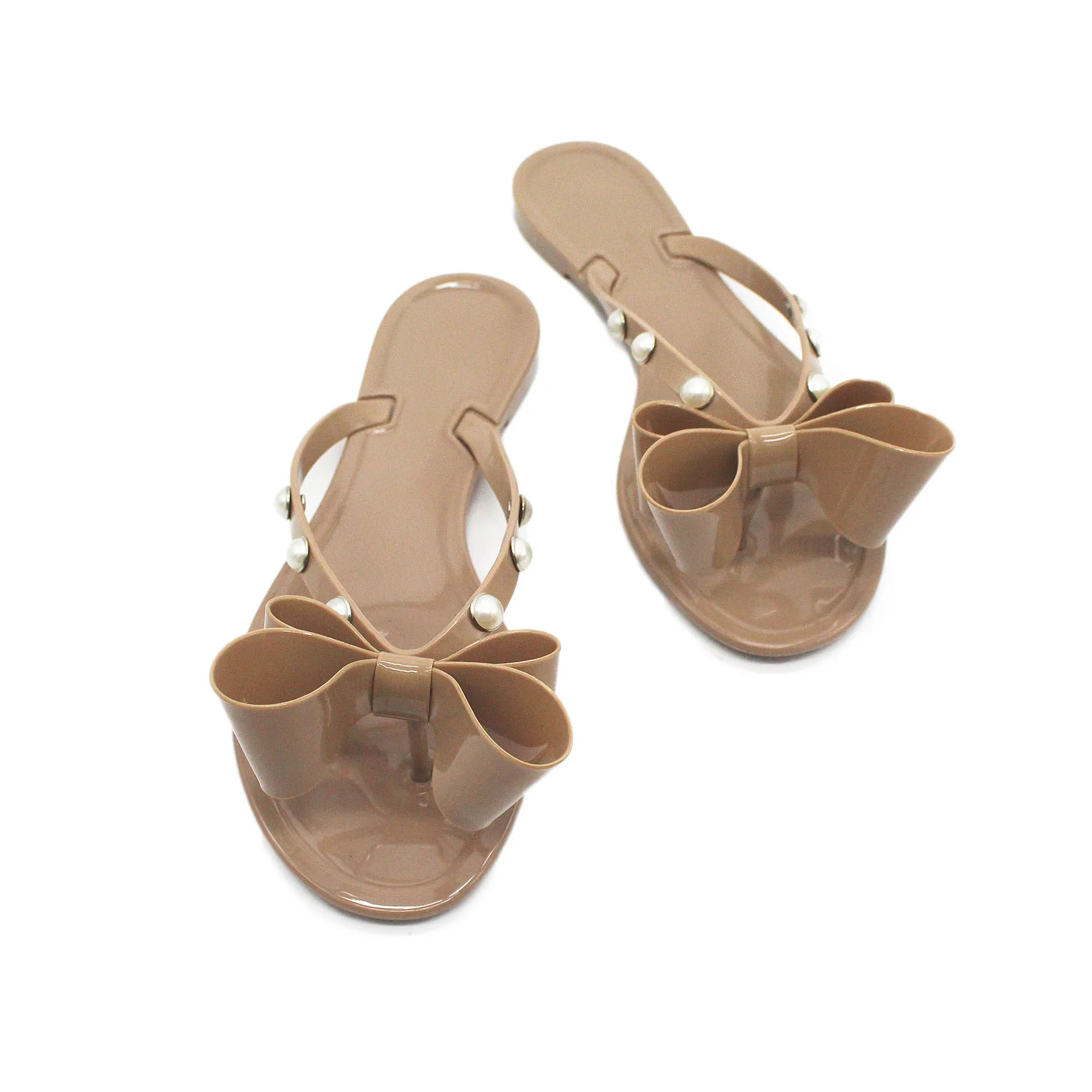 

Beige Heeled Sandals Transparent Slippers Butterfly-Knot Beach Shoes Rubber Flip Flops Slides Black Sabot Hawaiian Flat Scandals