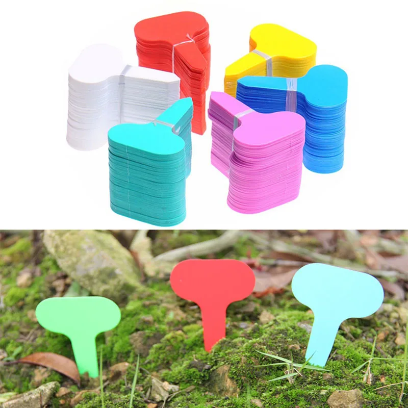 

100Pcs5x7cm растений метки в помещении бонсай именной ярлык Пластик разные цвета Кол-тип детского сада цветочный горшок растений украшения для с...