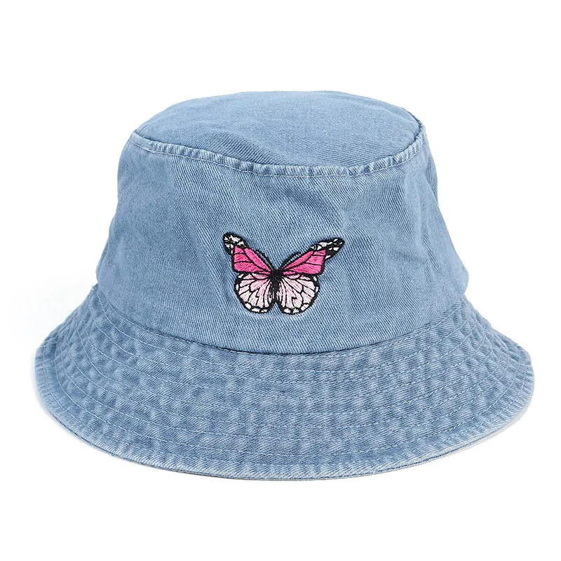 

Панама с бабочкой для мужчин и женщин, летняя мытая Панама, Пляжная дышащая, с защитой от ультрафиолета, для рыбалки