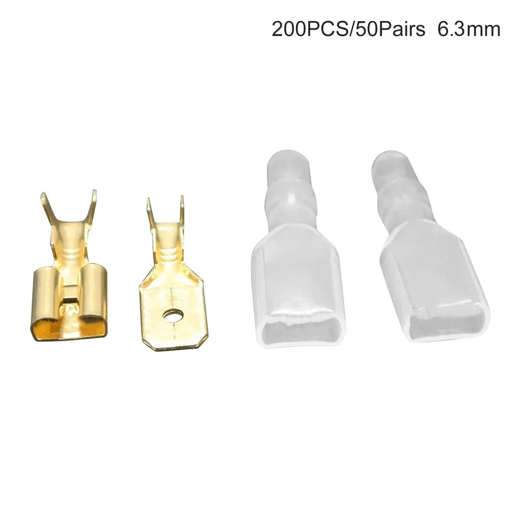 200 шт. 50 пар обжимной рукав терминалов провода Обёрточная бумага Женский Мужской