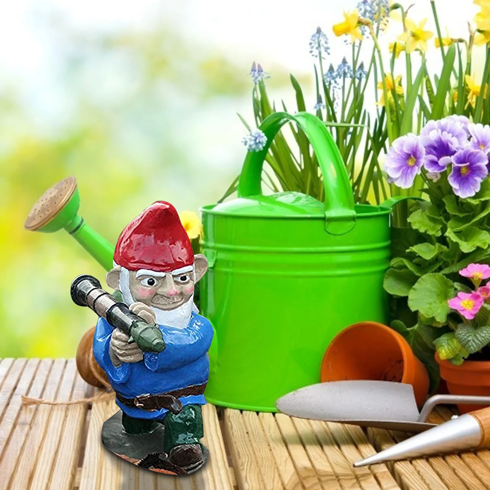 

3D Garden Gnome Doll Elf Figurines Landscape Decoration Courtyard Butterfly Finger Dwarf Sculpture Resin Crafts Statue Craft