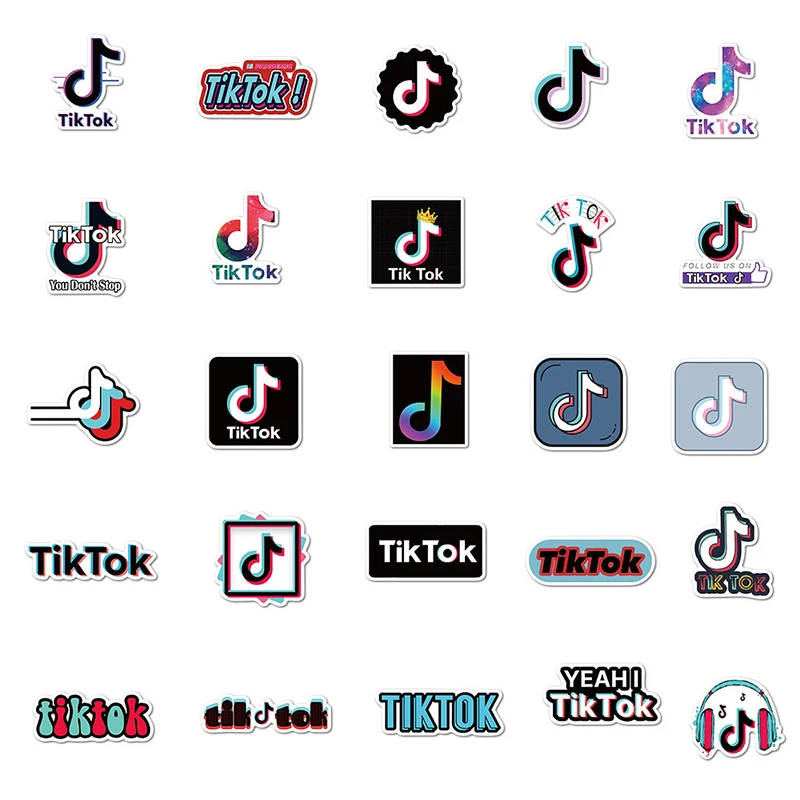 Pegatinas con logotipo de software de v&iacute;deo de moda, para ordenador port&aacute;til, monopat&iacute;n, motocicleta, TV, nevera, Chico, juguete DIY, guitarra impermeable, tel&eacute;fono, 10/30/50 Uds. Por lote-2