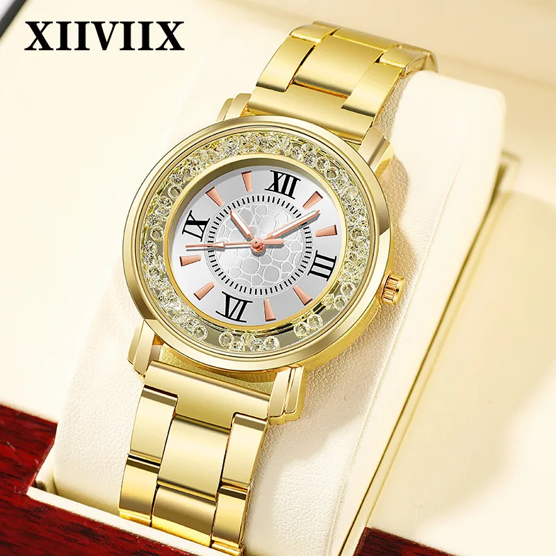 

XIIVIIX Luxury Rose Gold Watch Women Stainless steel Watches Top Brand Ladies Casual Quartz Watch Steel Women's Wristwatch