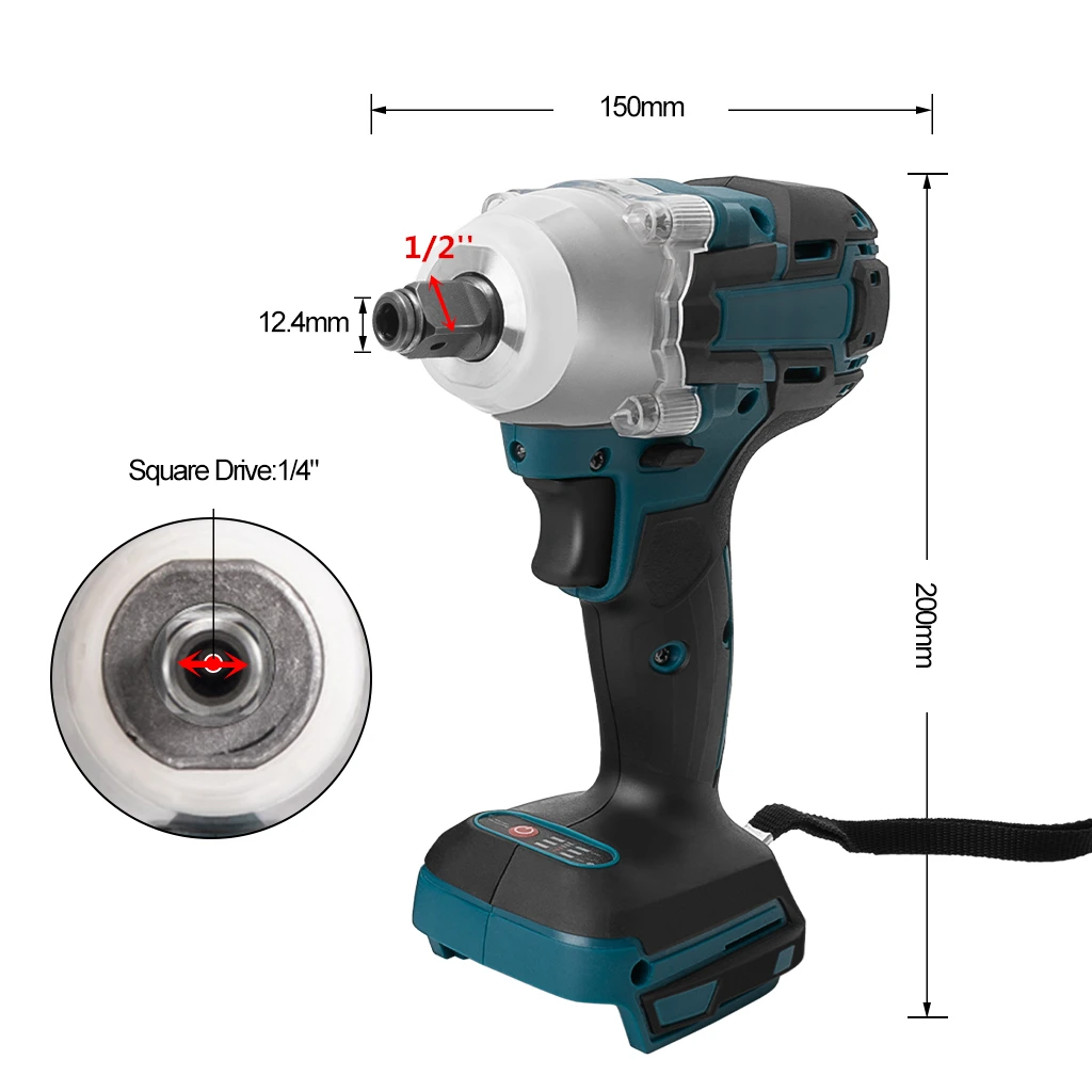 Беспроводной Перезаряжаемый гайковерт бесщеточный Электрический комплект