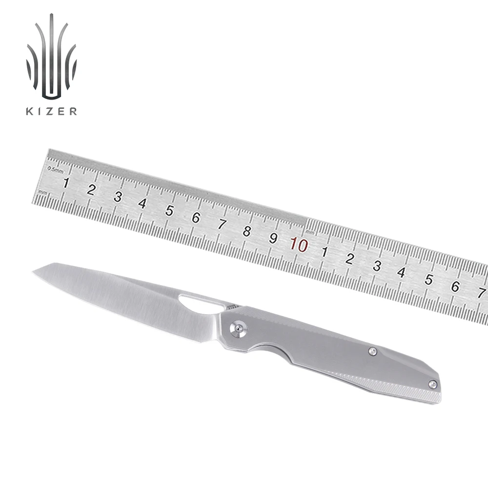 Нож Kizer складной genie KI4545A1, новинка 2020, карманный нож с титановой ручкой и отверстием для большого пальца, от Gage
