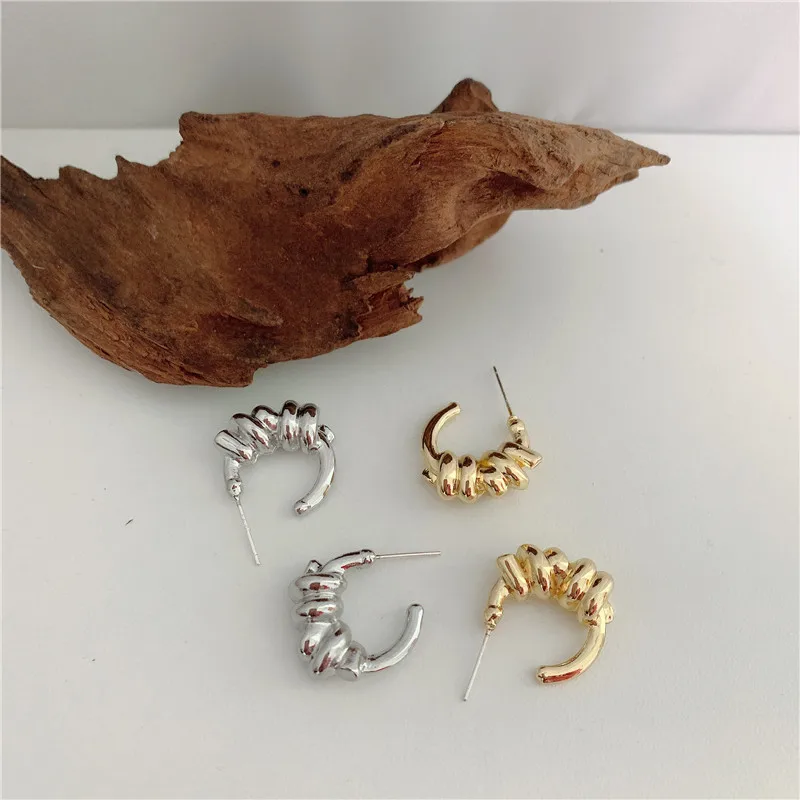 

TIMEONLY заявление витая металлические серьги-обруч корейской моды Cahrm серьги для женщин ювелирные изделия Подарок на годовщину, уличный стиль