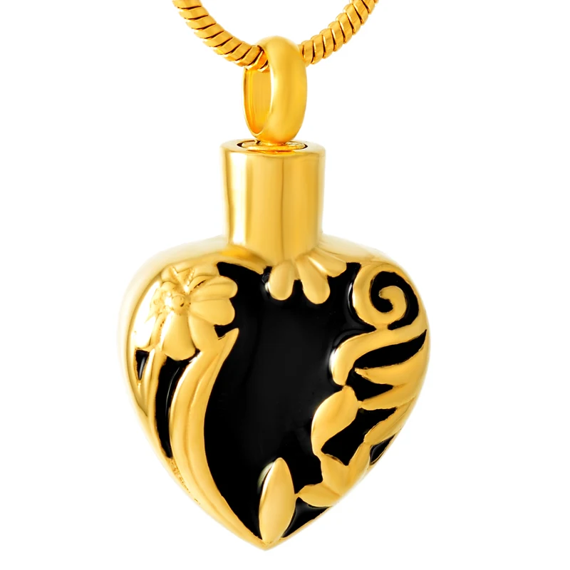 Красивая Хризантема сердце кулон ожерелье пепел keepsake pet memorial cremation ювелирные