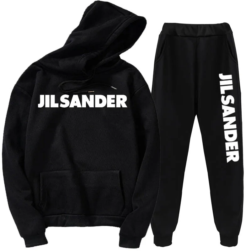 

Aesthetic letter simple Kpop hoodie suit fashion loose sweatpants hoodie Harajuku 2-piece set men's winter couple sports top