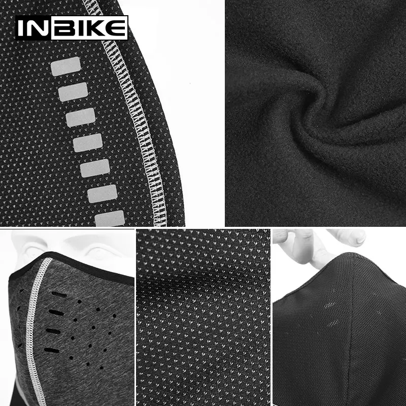 INBIKE мотоциклетная маска для верховой езды мотоцикл уход за кожей лица маска Кепки велосипед шарф уход за кожей лица Термальность флис шапочка с козырьком мотоцикл теплые мотор Головные уборы