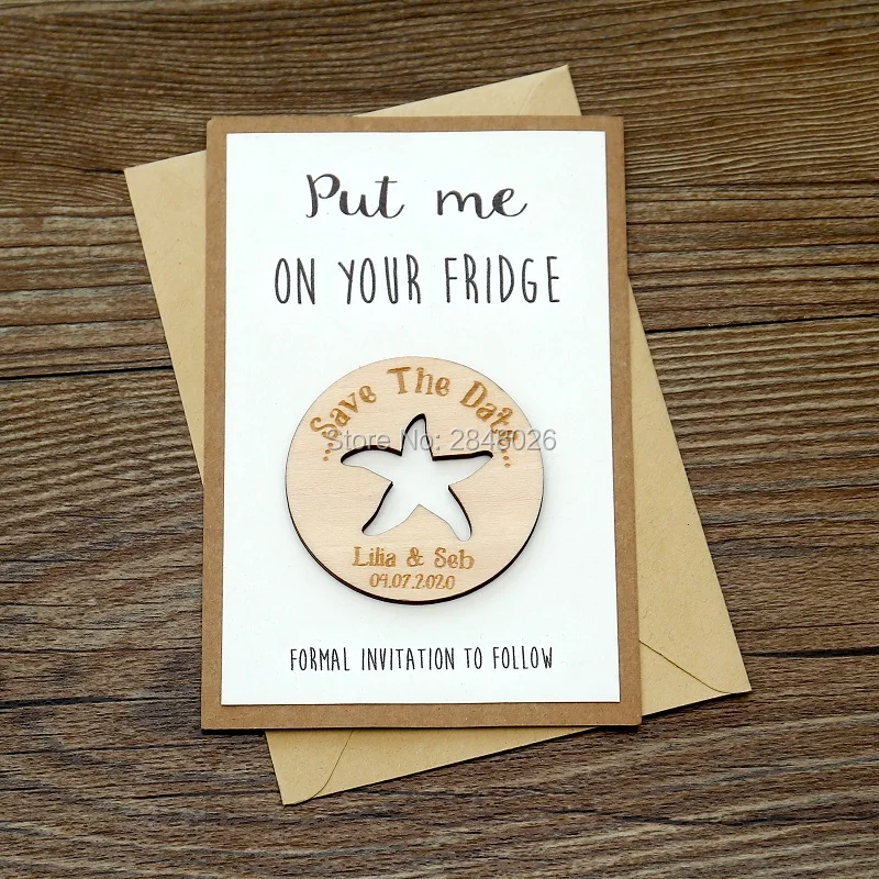 На заказ пляжный магнит для свадьбы сохранить дату деревянный высечки даты