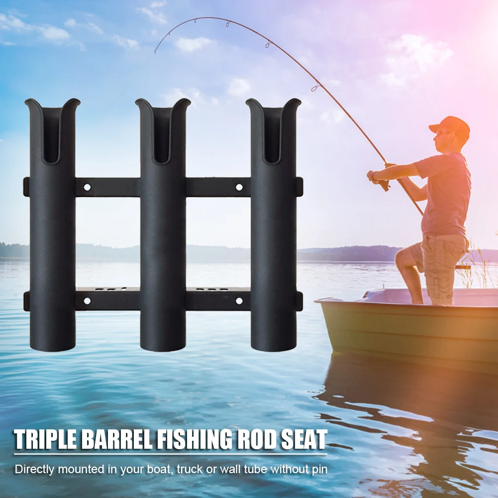 

Multifunctional Vertical 3-Link Fishing Rod Storage Holder Pole Tube Mount Bracket Rack for Marine Boat Yacht Kayak
