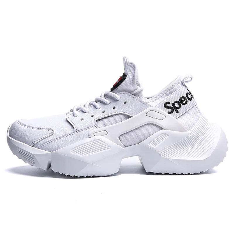 White-4 Weweya/Новинка года; модные мужские кроссовки; дышащая обувь на массивном каблуке; нескользящая Вулканизированная обувь; zapatillas hombre; белая эластичная повязка; обувь - Цвет: White-4